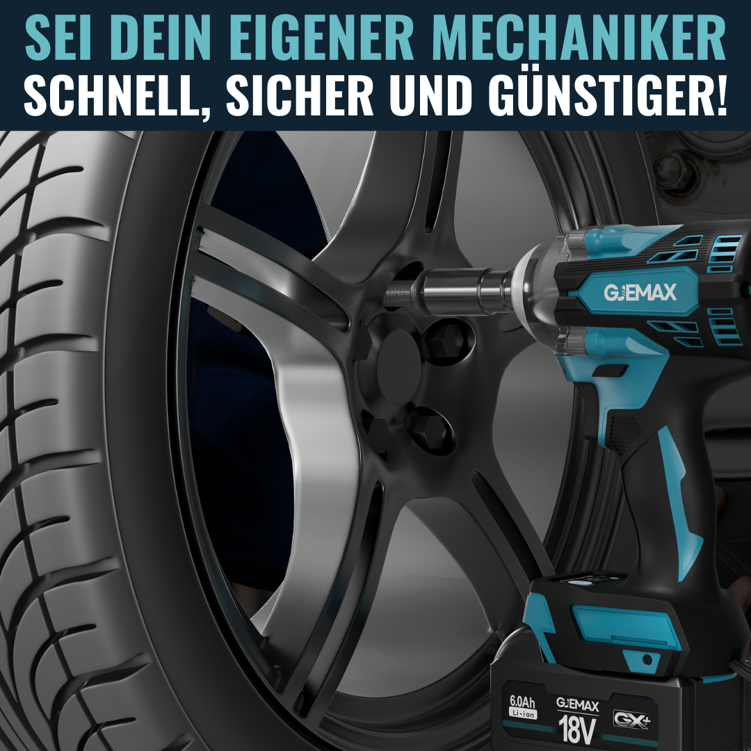 GJEMAX AKKU-SCHLAGSCHRAUBER 18V | 520NM + GRATIS WINKELSCHLEIFER