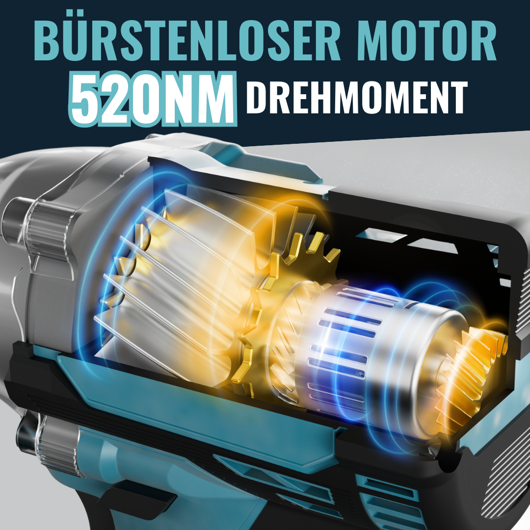 GJEMAX AKKU-SCHLAGSCHRAUBER 18V | 520NM + GRATIS WINKELSCHLEIFER