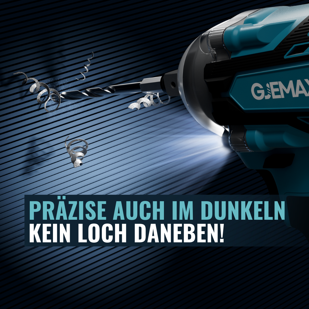 GJEMAX AKKU-SCHLAGSCHRAUBER 18V | 520NM + GRATIS WINKELSCHLEIFER