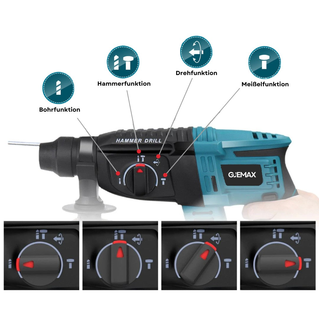 GJEMAX AKKU-BOHRHAMMER 18V | SDS-PLUS